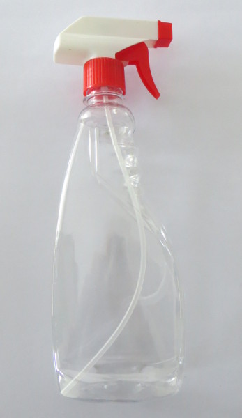 Garrafa transparente vazia com pulverizador 500 ml