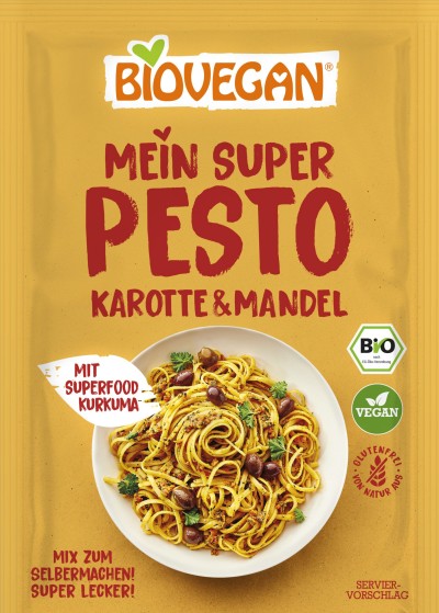 Pesto de cenoura e amndoa BIO - sem glten